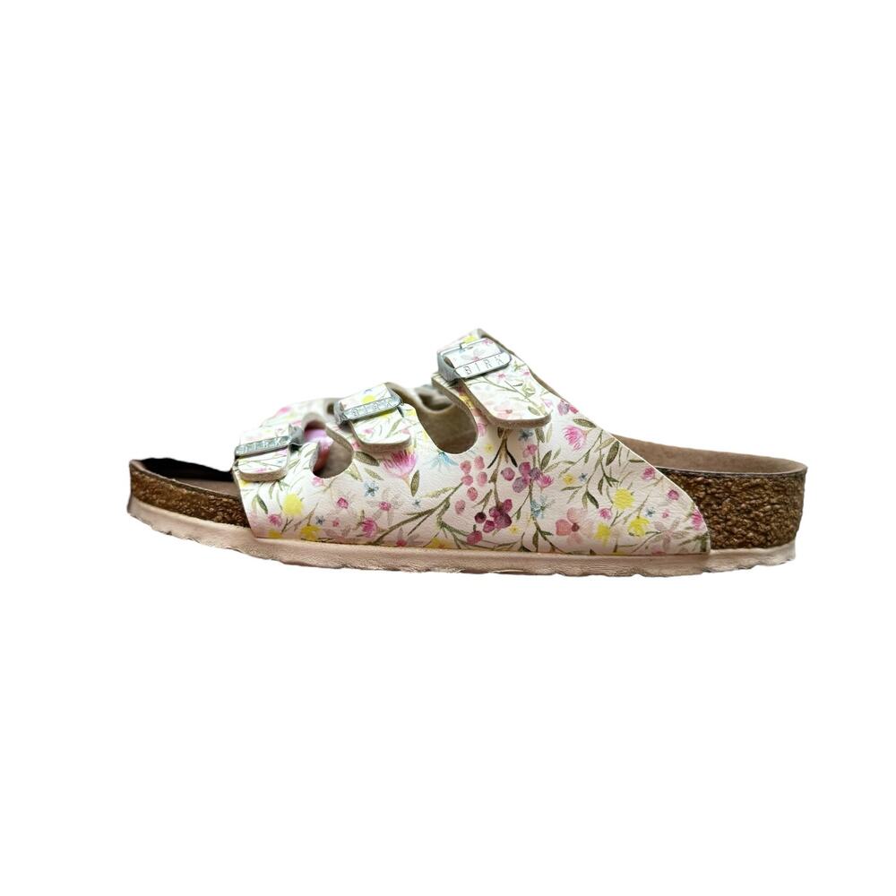 Birkenstock Floral Florida Birko-Flor Vegan Sandals Size 30(12) - Picture 4 of 5